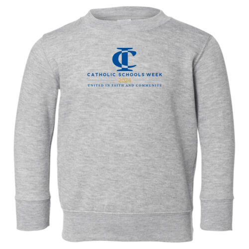 Catholic Schools Week 2023 - Toddler Fleece Crewneck Sweatshirt Thumbnail